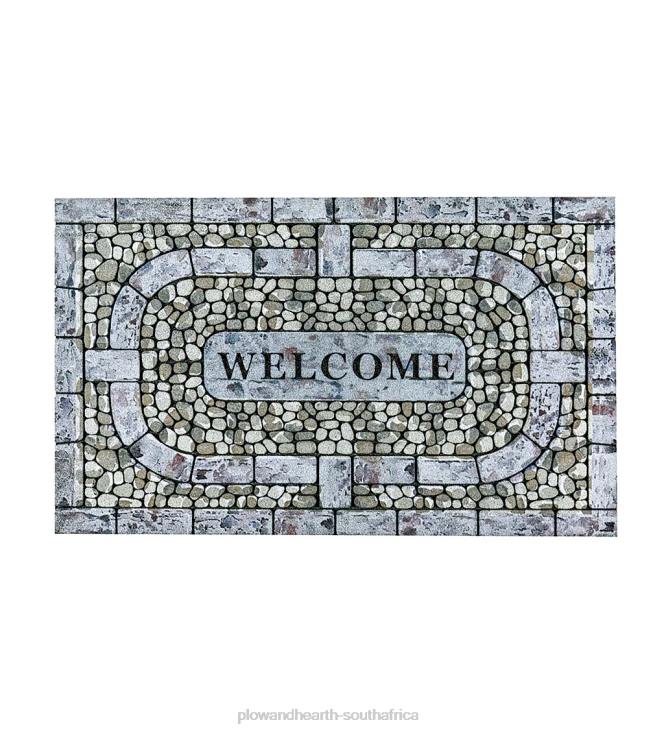 Rugs & Mats Plow & Hearth Whitewash Brick Flocked Floor Mat NFLB1926