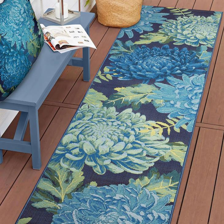 Rugs & Mats Plow & Hearth Indoor/Outdoor Chrysanthemum Polypropylene Rug NFLB714