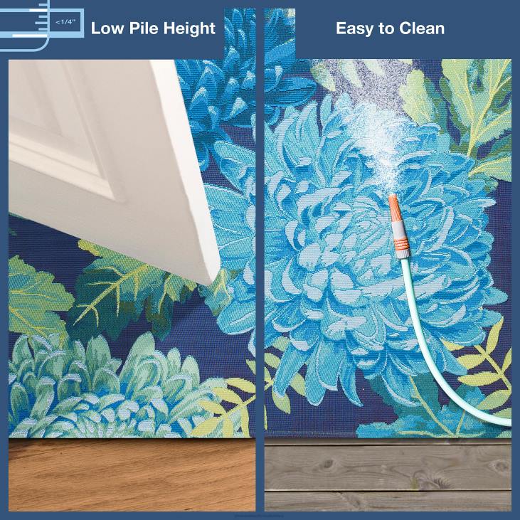 Rugs & Mats Plow & Hearth Indoor/Outdoor Chrysanthemum Polypropylene Rug NFLB714