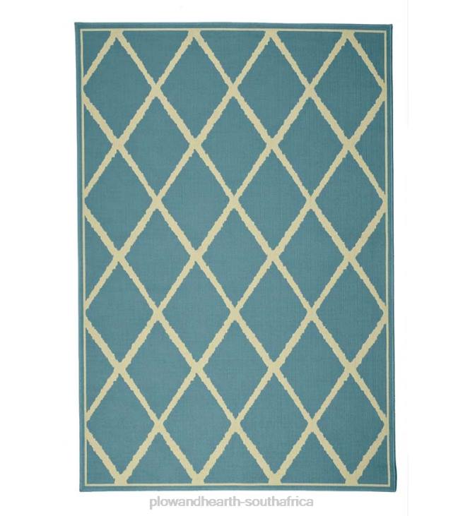 Rugs & Mats Plow & Hearth Lattice Surry Rug, 2'5 x 4'5- Dark Blue NFLB3159