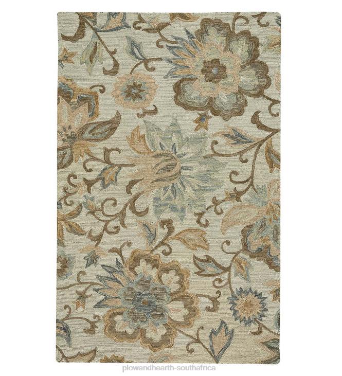 Rugs & Mats Plow & Hearth Parkside Wool Floral Rug, 8' x 10' - Natural NFLB2320