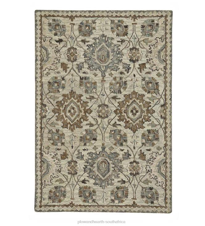 Rugs & Mats Plow & Hearth Parkside Wool Medallion Rug, 8' x 10' - Natural NFLB2319
