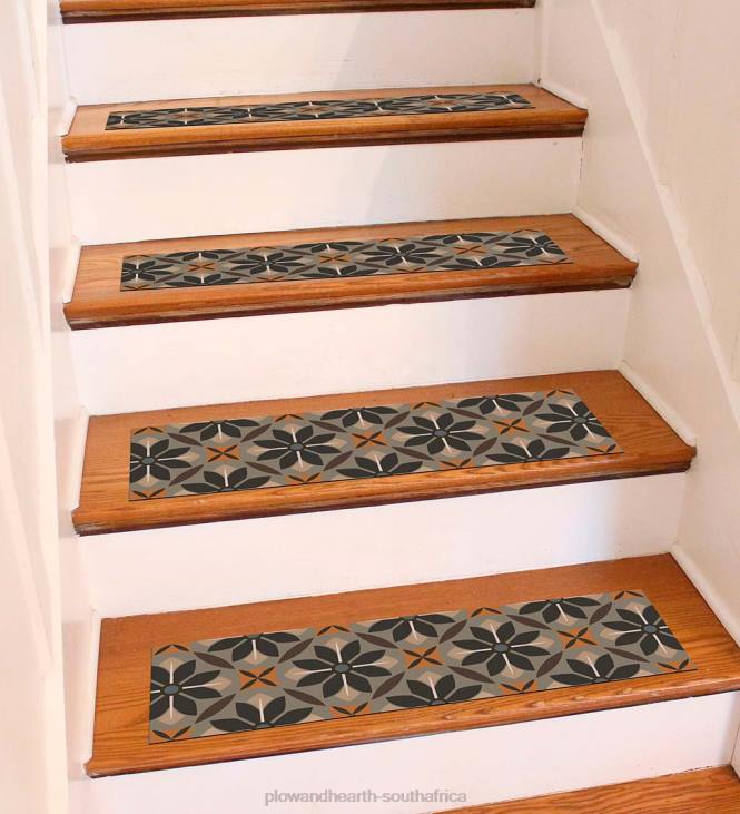 Rugs & Mats Plow & Hearth Vintage Tile Stair Treads, Set of 4 - Rust NFLB1918
