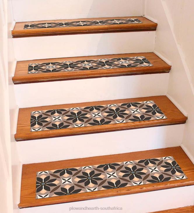 Rugs & Mats Plow & Hearth Vintage Tile Stair Treads, Set of 4 - Rust NFLB1918