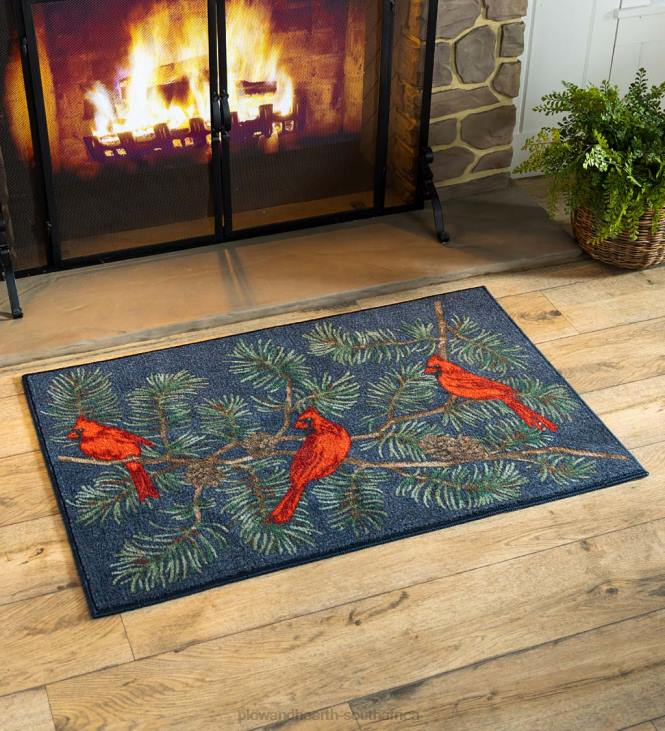 Rugs & Mats Plow & Hearth Cardinals on a Pine Bough Rug NFLB1897