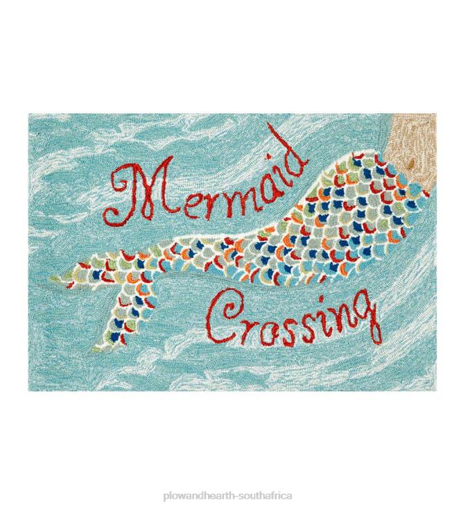 Rugs & Mats Plow & Hearth Mermaid Crossing Accent Rug, 24 W x 36 L NFLB1906
