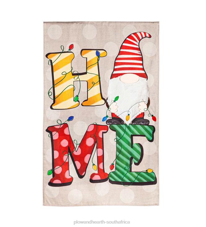 Seasonal & Gifts Plow & Hearth Home Gnome Burlap House Flag NFLB533