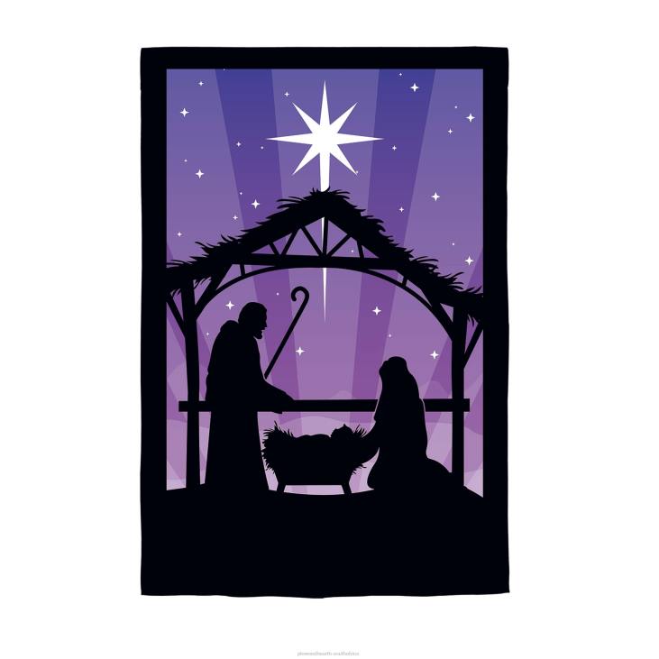 Seasonal & Gifts Plow & Hearth Reversible Nativity Lustre House Flag NFLB530