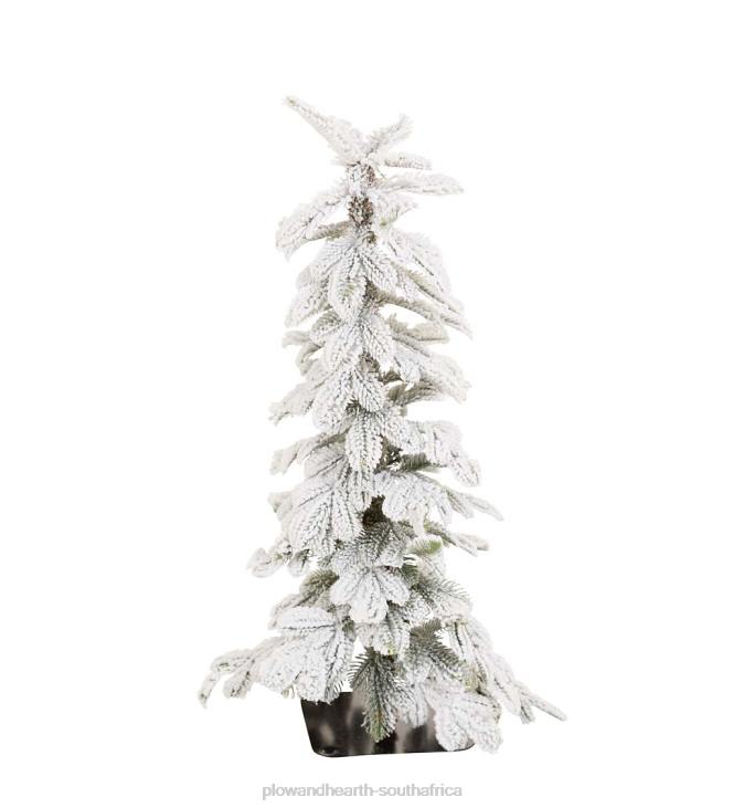 Seasonal & Gifts Plow & Hearth 18 H Monte Rosa Flocked Alpine Fir Tabletop Tree NFLB3178
