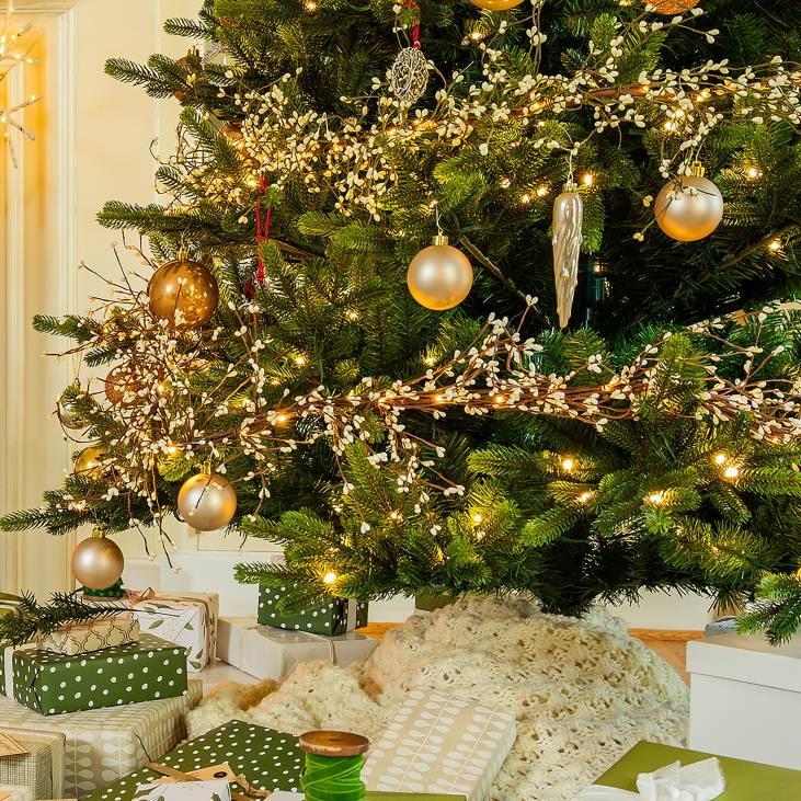 Seasonal & Gifts Plow & Hearth 7'3Sussex Fir Christmas Tree with Warm White and Color-Changing LEDs NFLB2497