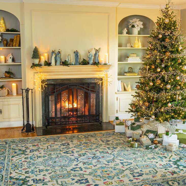 Seasonal & Gifts Plow & Hearth 7'3Sussex Fir Christmas Tree with Warm White and Color-Changing LEDs NFLB2497