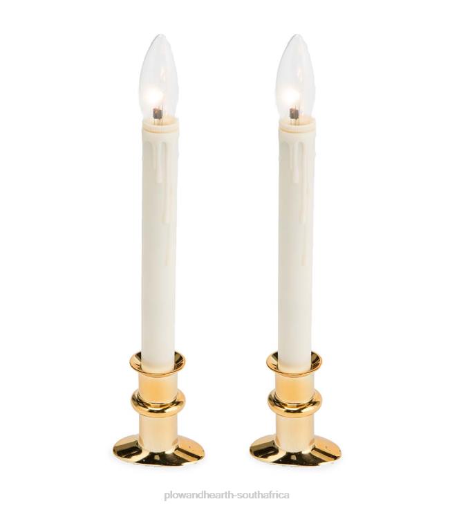 Seasonal & Gifts Plow & Hearth Adjustable Window Hugger Candles, Set of 2 - Onyx NFLB3000