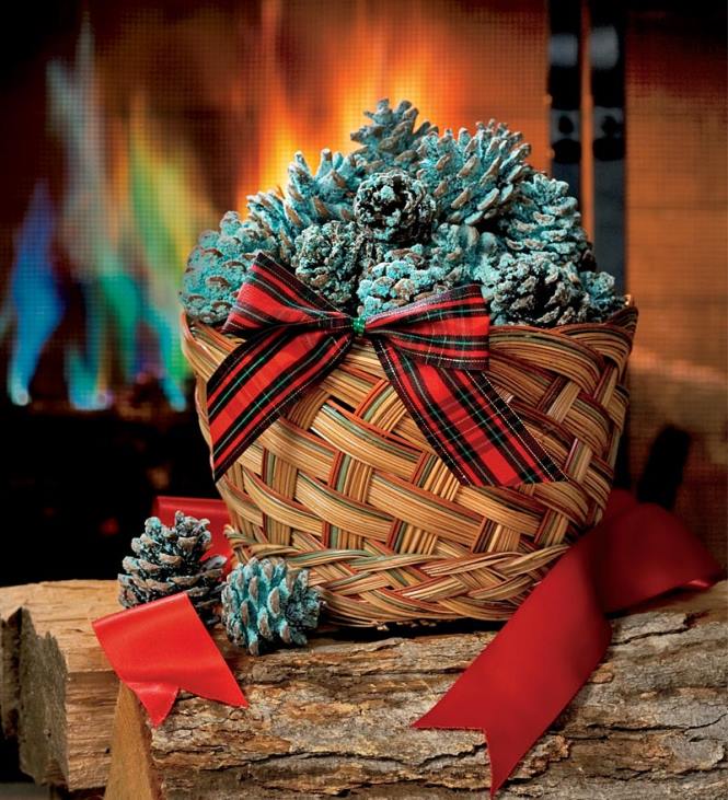 Seasonal & Gifts Plow & Hearth Color Cones that Create Blue and Green Flames in the Fireplace NFLB2992