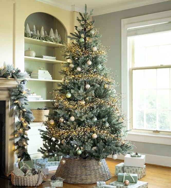 Seasonal & Gifts Plow & Hearth Shimmering Misty Pine Christmas Tree, 7'H NFLB3220