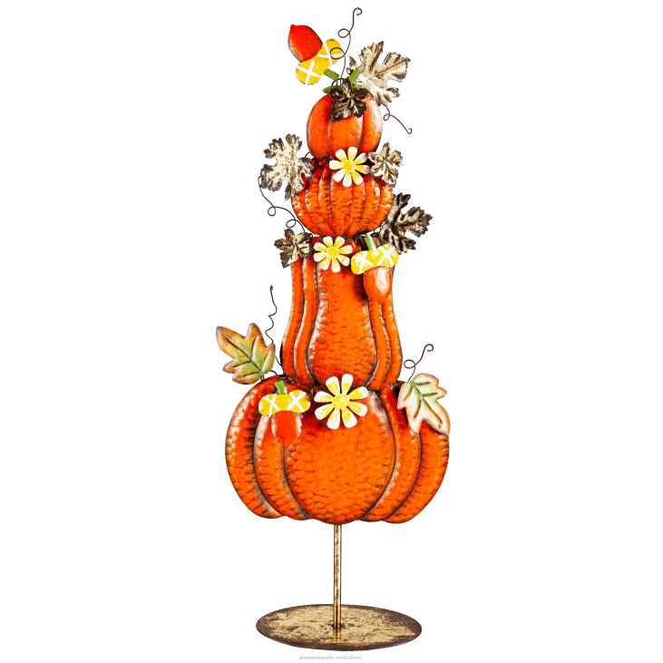 Seasonal & Gifts Plow & Hearth Stacked Pumpkins Metal Statue NFLB3116
