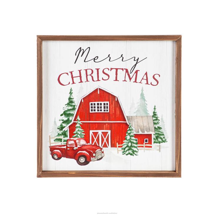 Seasonal & Gifts Plow & HearthMerry ChristmasFramed Wall Art NFLB2213