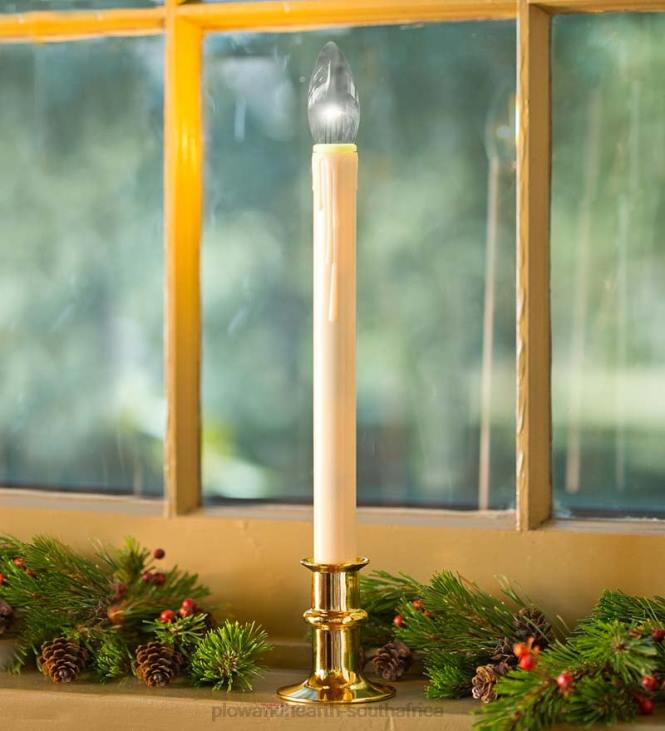 Seasonal & Gifts Plow & Hearth Adjustable Window Candle Sets with Timer and Remote NFLB2270