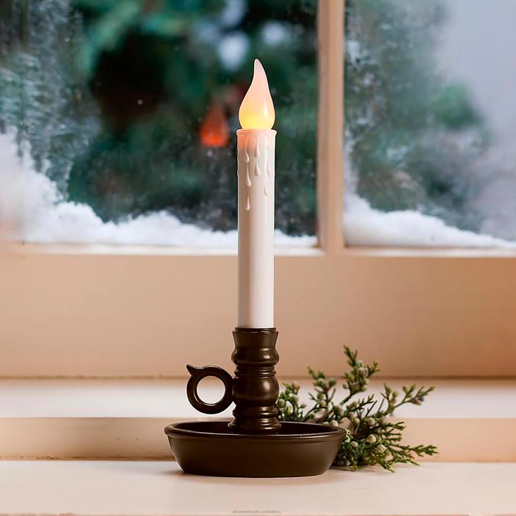 Seasonal & Gifts Plow & Hearth Battery-Operated Colonial Window Candles NFLB2165