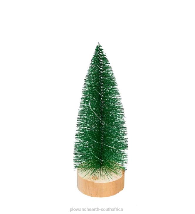 Seasonal & Gifts Plow & Hearth Bottle Brush Trees with LED String Lights, Set of 3 NFLB2181