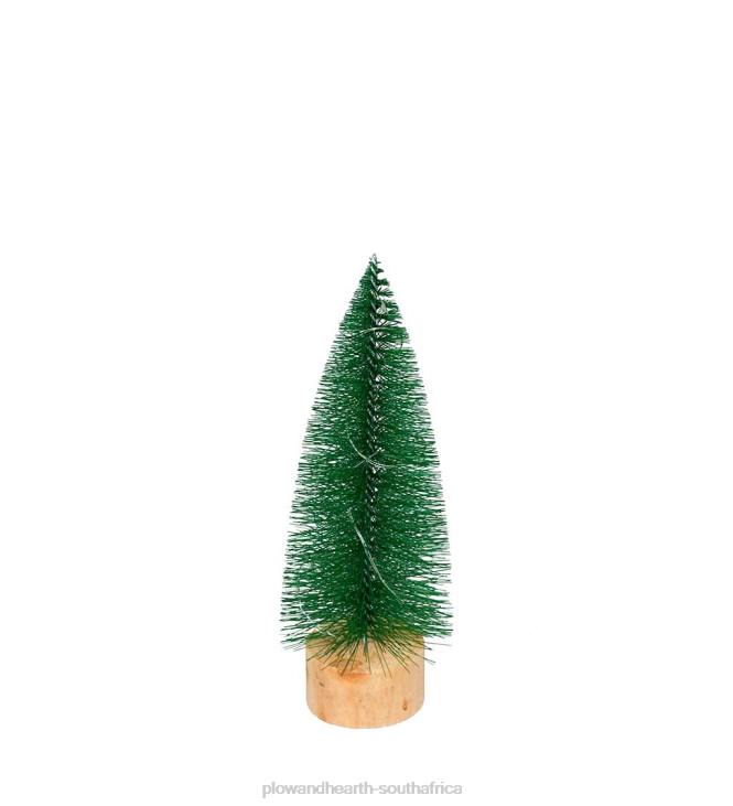 Seasonal & Gifts Plow & Hearth Bottle Brush Trees with LED String Lights, Set of 3 NFLB2181