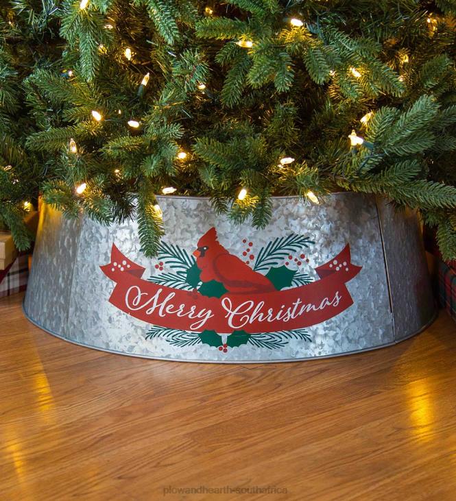 Seasonal & Gifts Plow & Hearth Cardinal Metal Christmas Tree Collar NFLB2298