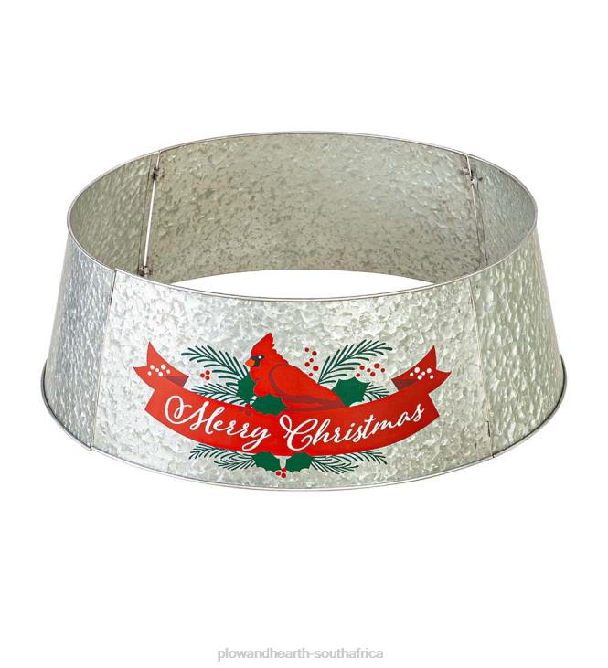 Seasonal & Gifts Plow & Hearth Cardinal Metal Christmas Tree Collar NFLB2298