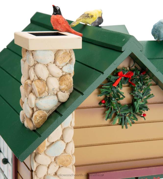 Seasonal & Gifts Plow & Hearth Christmas Advent Cabin with Woodland Animals and Santa NFLB2164