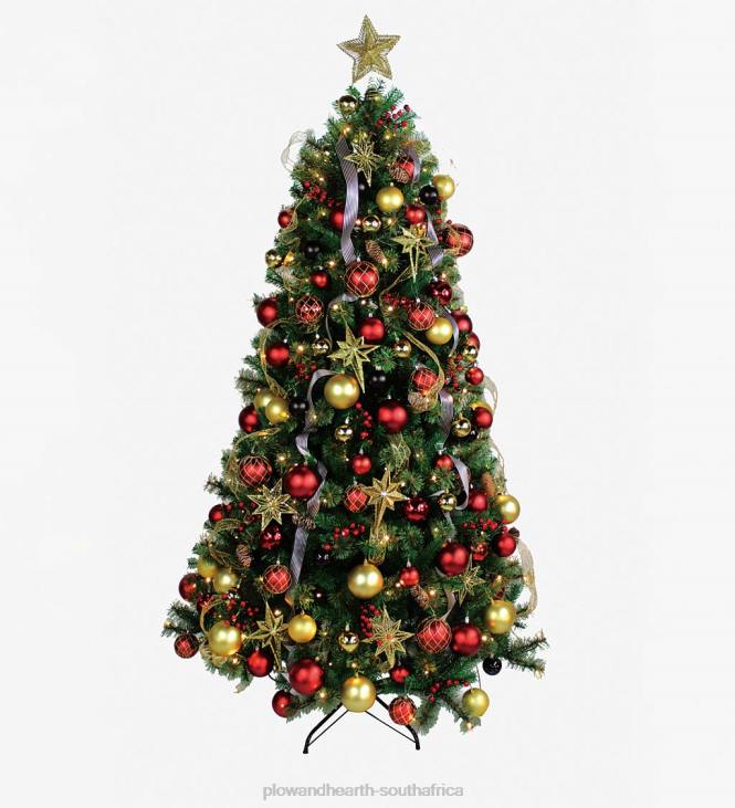 Seasonal & Gifts Plow & Hearth Complete Christmas Tree-In-A-Box Kit with Lights, Decorations and Storage Bag NFLB2296
