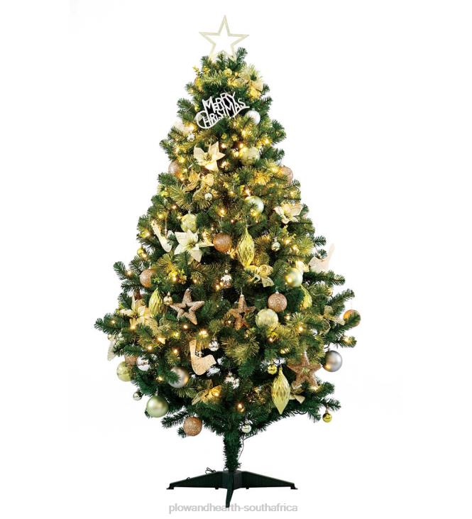 Seasonal & Gifts Plow & Hearth Complete Christmas Tree-In-A-Box Kit with Lights, Decorations and Storage Bag NFLB2296