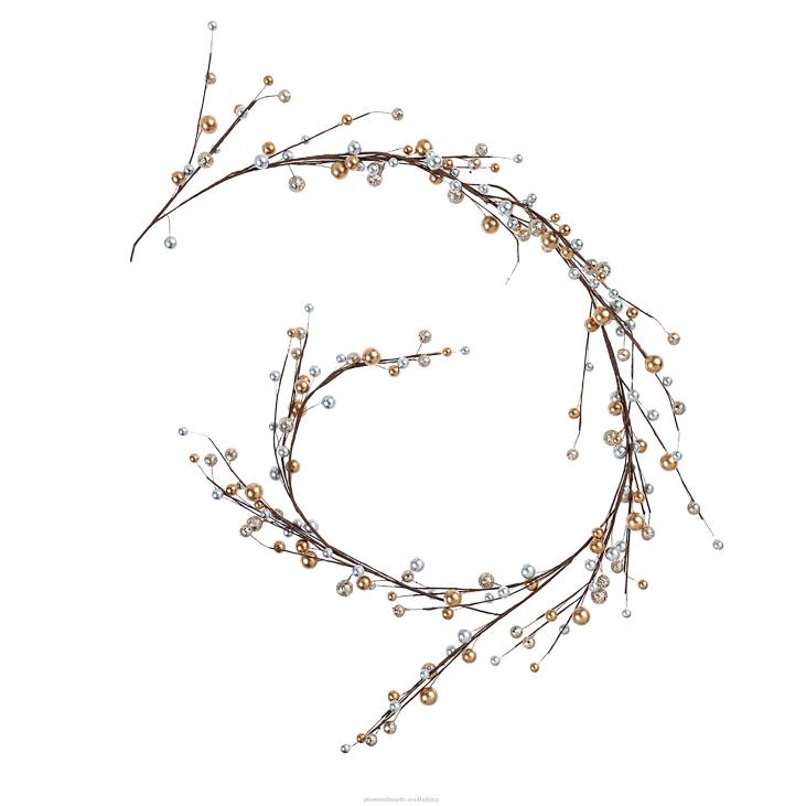Seasonal & Gifts Plow & Hearth Glitter and Gold Christmas Garland NFLB2194