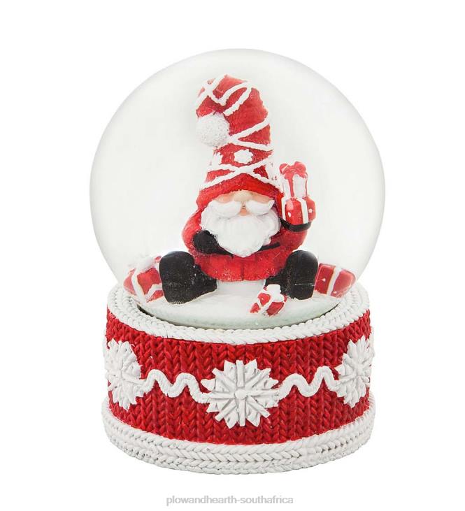Seasonal & Gifts Plow & Hearth Gnome Santa Claus Snow Globe NFLB2300