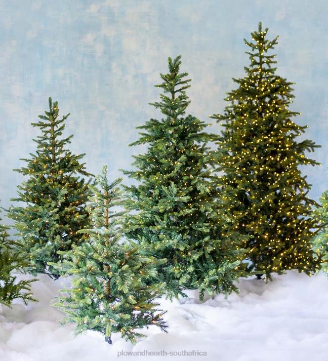 Seasonal & Gifts Plow & Hearth Grandis Fir Christmas Trees with 8-Function Warm White LEDs NFLB2240