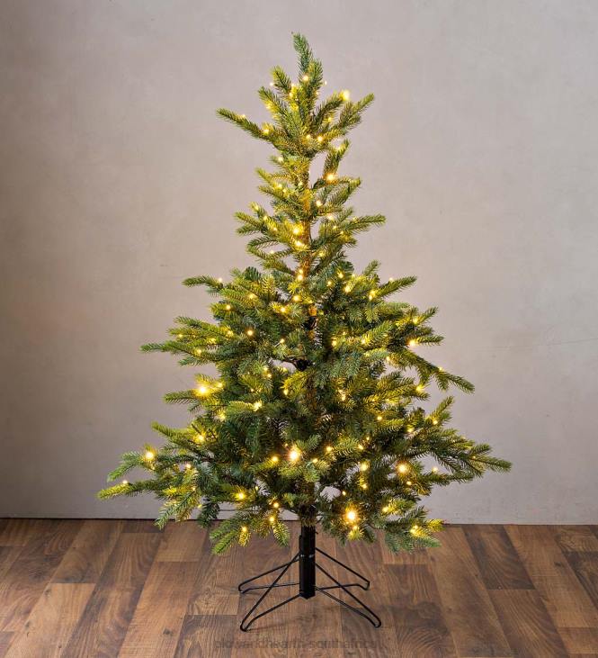 Seasonal & Gifts Plow & Hearth Grandis Fir Christmas Trees with 8-Function Warm White LEDs NFLB2240