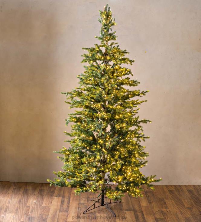 Seasonal & Gifts Plow & Hearth Grandis Fir Christmas Trees with 8-Function Warm White LEDs NFLB2240