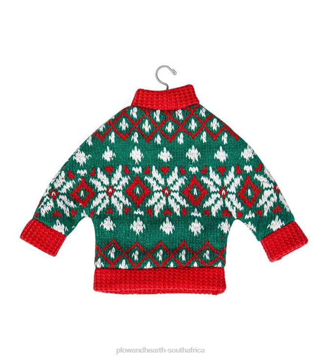 Seasonal & Gifts Plow & Hearth Holiday Sweater Ornaments, Set of 3 NFLB2238