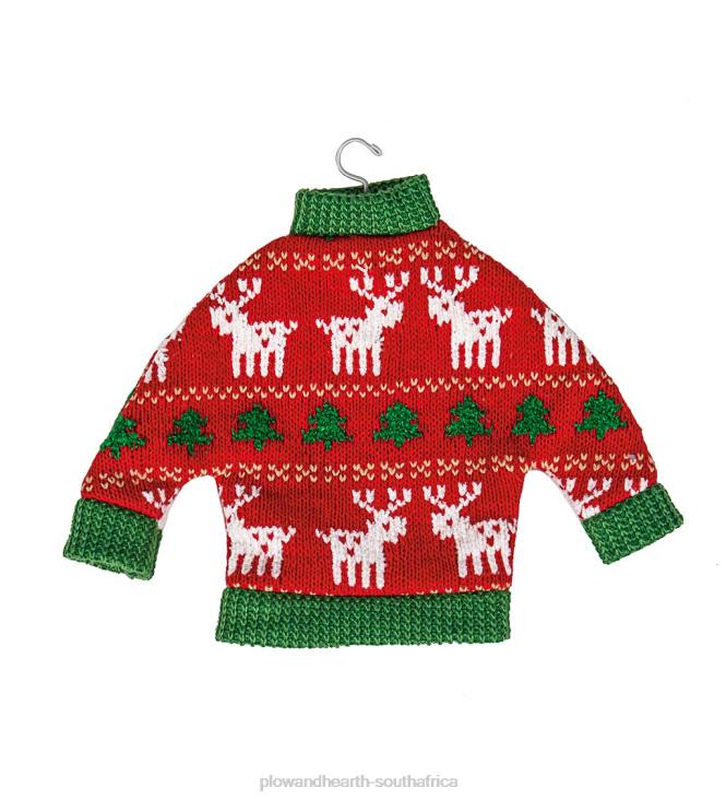 Seasonal & Gifts Plow & Hearth Holiday Sweater Ornaments, Set of 3 NFLB2238