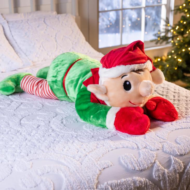 Seasonal & Gifts Plow & Hearth Jingle Elf Plush Cuddle Holiday Body Pillow NFLB2177