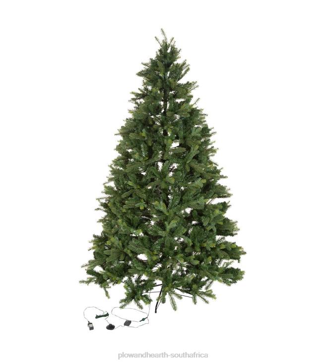 Seasonal & Gifts Plow & Hearth Keswick Pine Christmas Tree with Warm White LED Lights NFLB2293