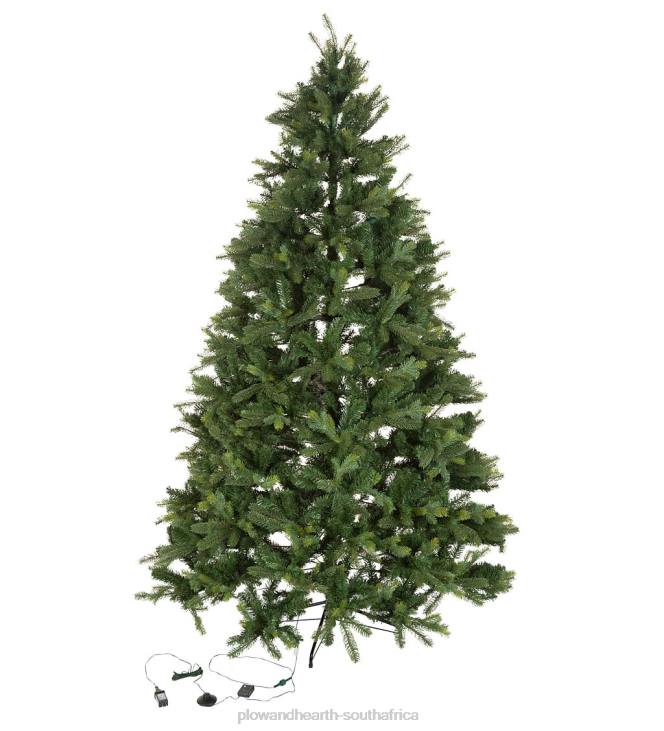Seasonal & Gifts Plow & Hearth Keswick Pine Christmas Tree with Warm White LED Lights NFLB2293