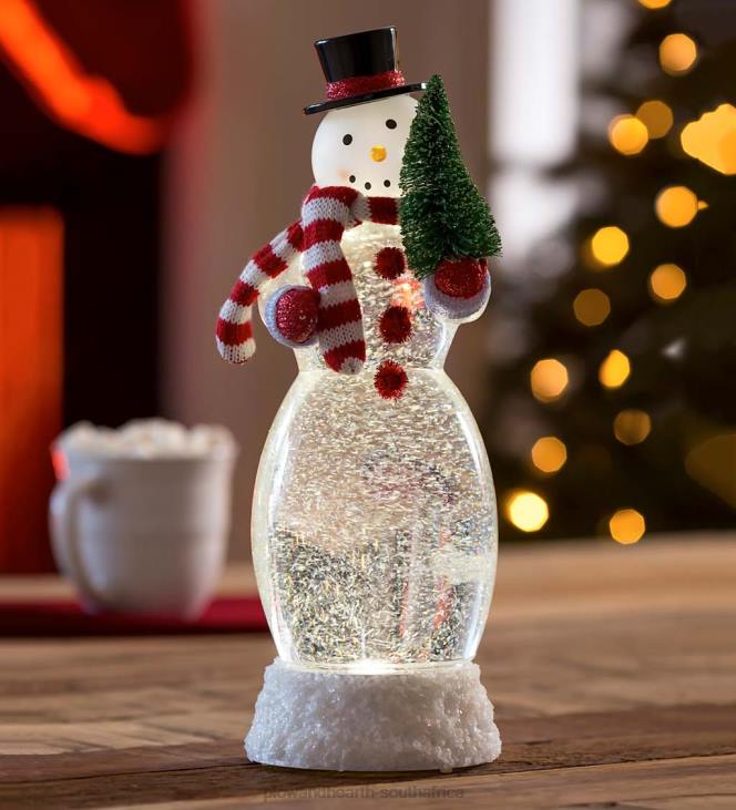 Seasonal & Gifts Plow & Hearth LED Snowman Snow Globe NFLB2215