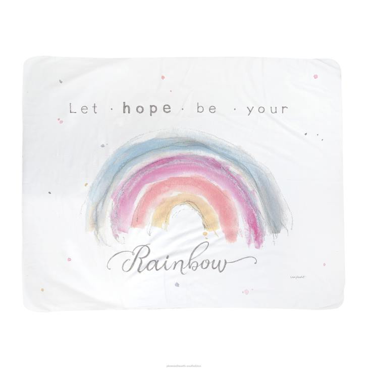 Seasonal & Gifts Plow & Hearth Let Hope Be Your Rainbow Fleece Throw NFLB2307