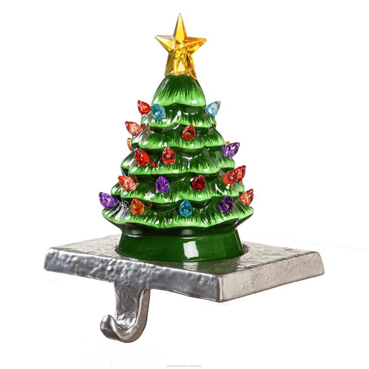 Seasonal & Gifts Plow & Hearth Lighted Ceramic Christmas Tree Stocking Hanger NFLB2236