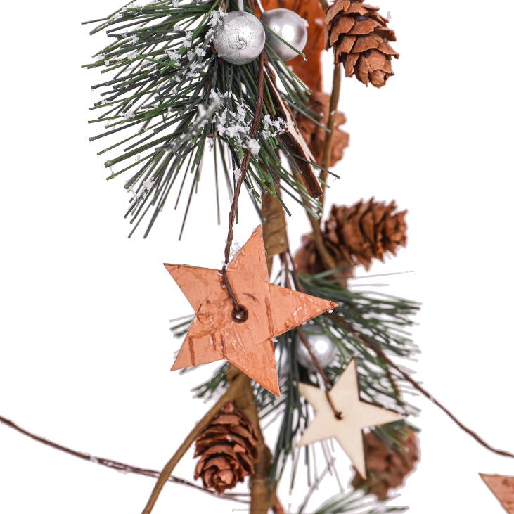 Seasonal & Gifts Plow & Hearth Lighted Christmas Pine Cone Garland NFLB2185