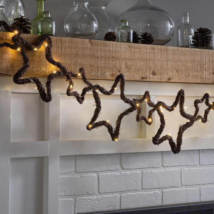 Seasonal & Gifts Plow & Hearth Lighted Grapevine Holiday Garland - Circle NFLB2239