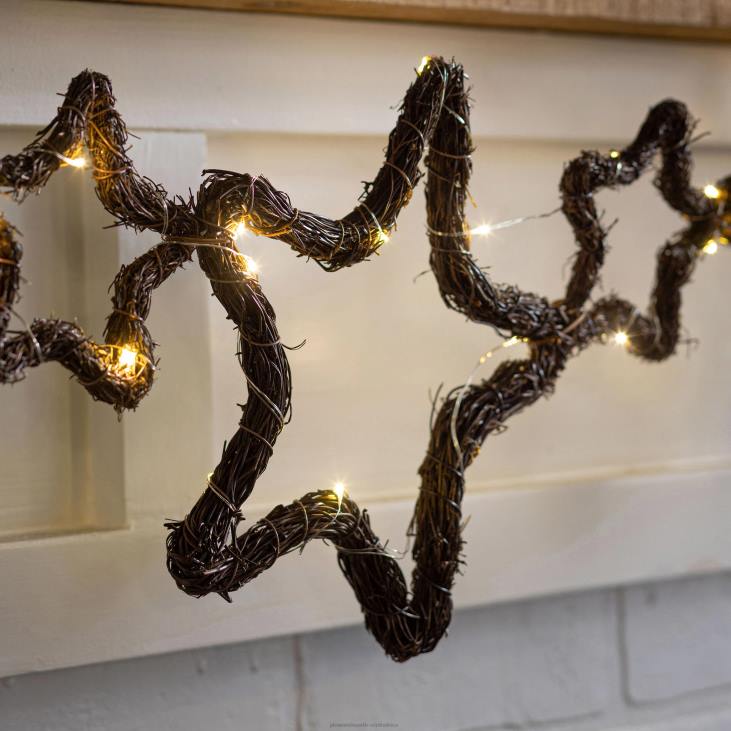 Seasonal & Gifts Plow & Hearth Lighted Grapevine Holiday Garland - Circle NFLB2239