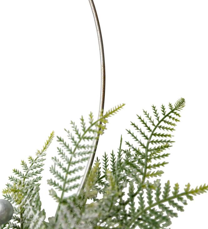 Seasonal & Gifts Plow & Hearth Lighted Holiday Hoop Wreath with Bottle Brush Trees NFLB2173