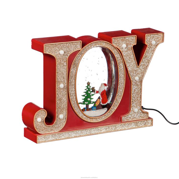 Seasonal & Gifts Plow & Hearth Lighted JOY Water Globe Lantern NFLB2189