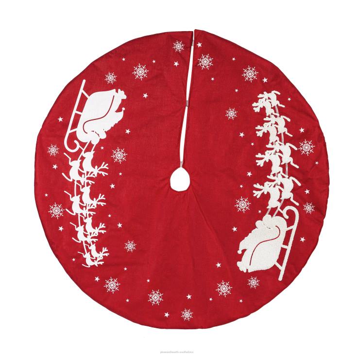 Seasonal & Gifts Plow & Hearth Lighted Santa's Sleigh Christmas Tree Skirt NFLB2258