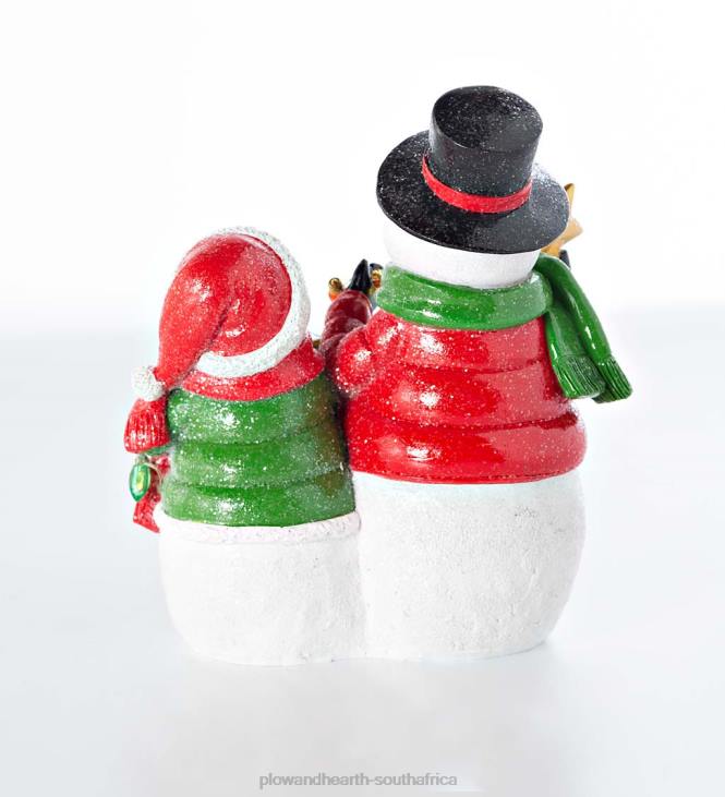 Seasonal & Gifts Plow & Hearth Lighted Snowman Trio with Christmas Lights NFLB2234
