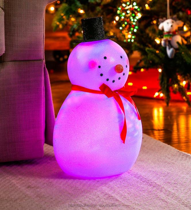 Seasonal & Gifts Plow & Hearth Lighted Tabletop Snowman NFLB2273
